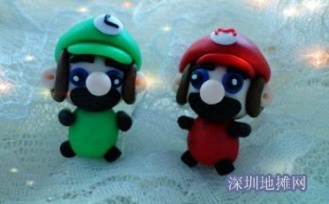 2013年摆地摊热销 软陶情侣小挂件